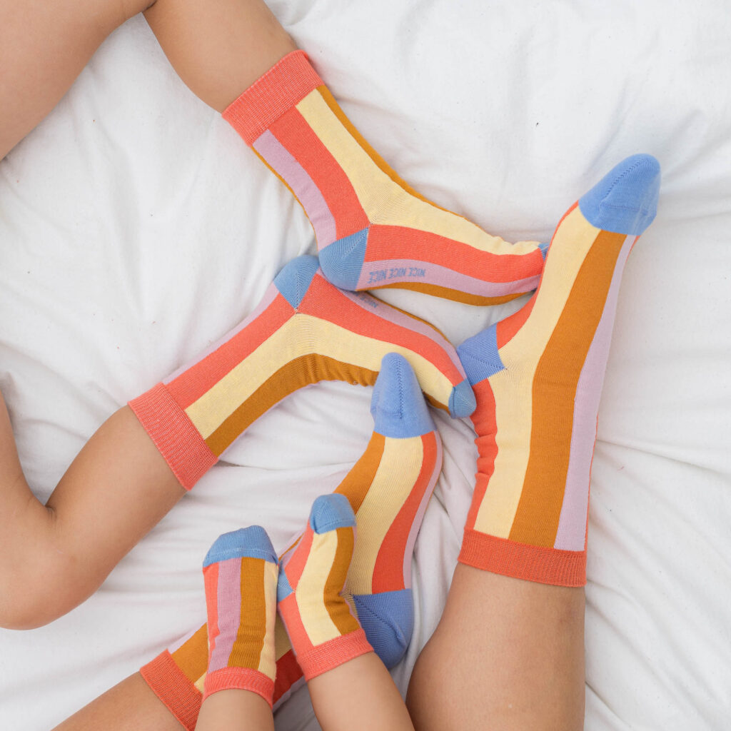 Baby-Kindersocken vertical stripes – spring