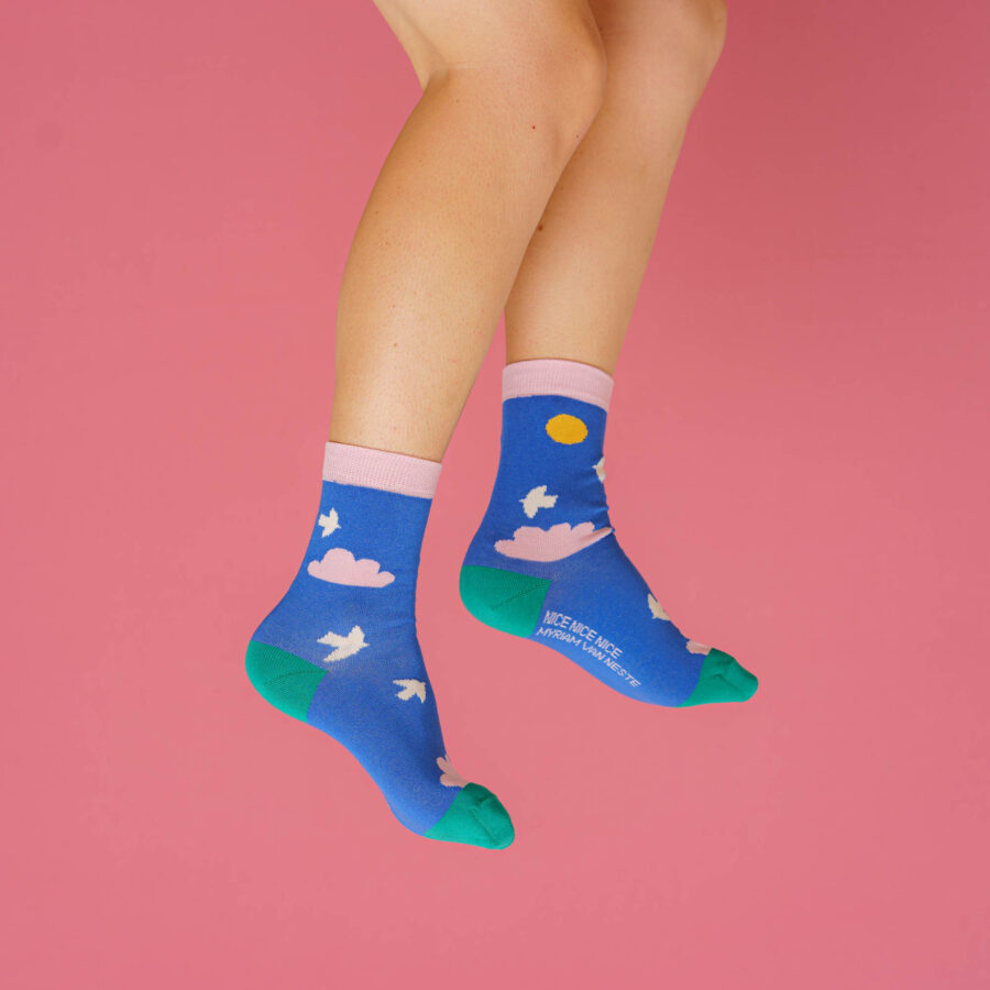 nice socks ARTIST edition - Myriam Van Neste blue