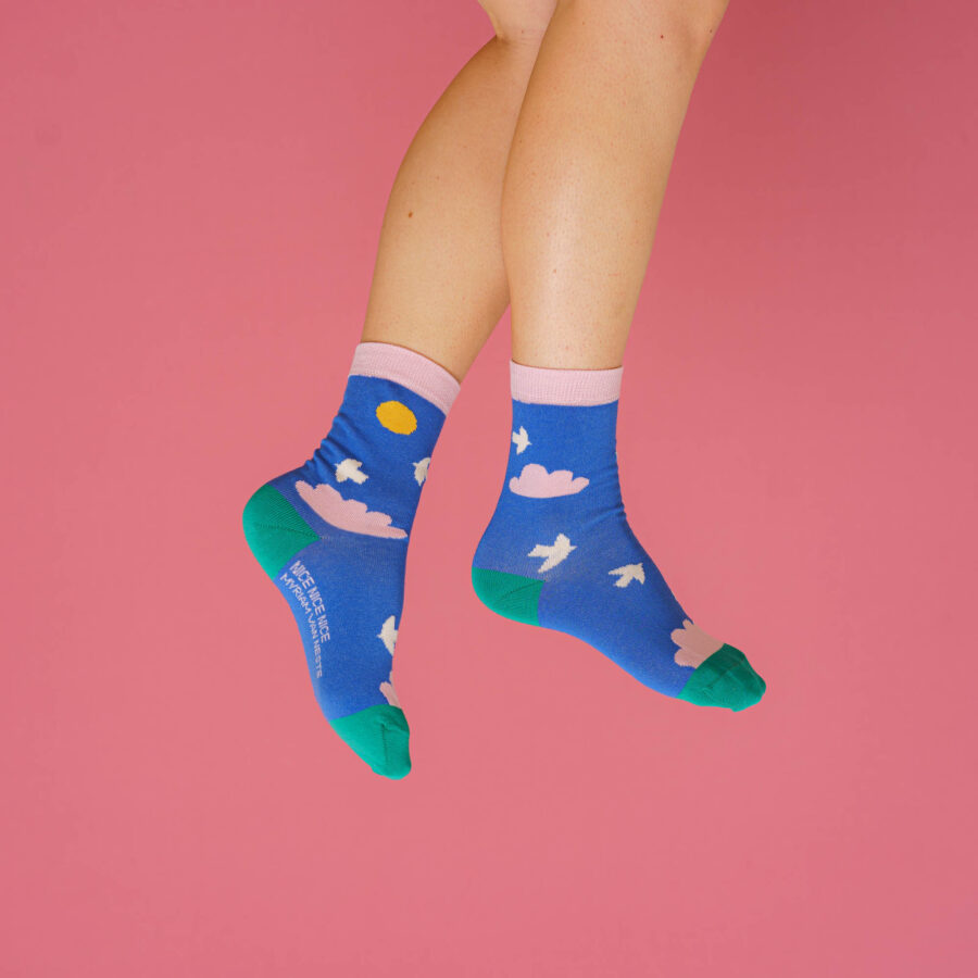 nice socks ARTIST edition - Myriam Van Neste blue