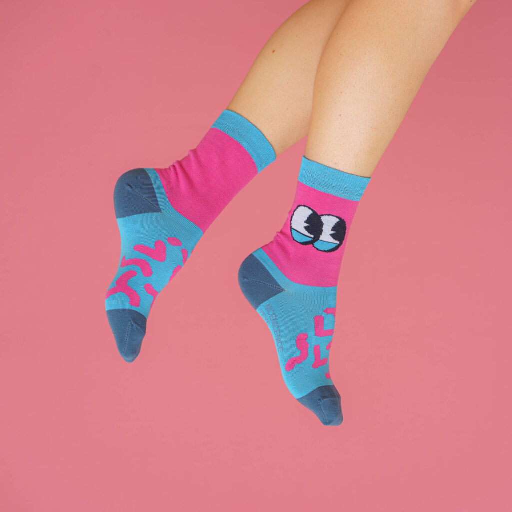 nice socks ARTIST edition - Yeye Weller turquoise