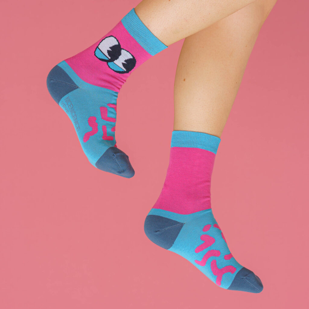 nice socks ARTIST edition - Yeye Weller turquoise
