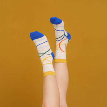 nice socks color lines - offwhite