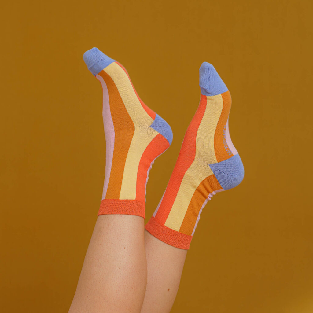 nice socks vertical stripes - spring