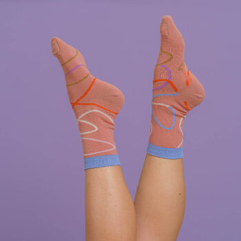 nice socks color lines - rose