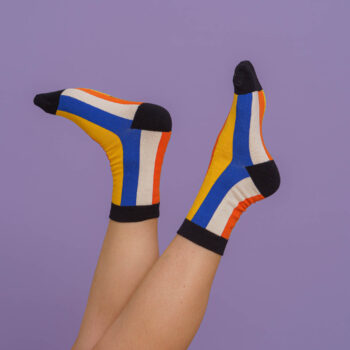 nice socks vertical stripes - red blue yellow