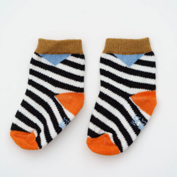 Baby-Kindersocken diagonal stripes – black