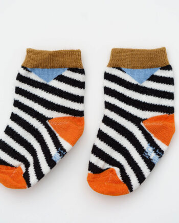 Baby-Kindersocken diagonal stripes – black