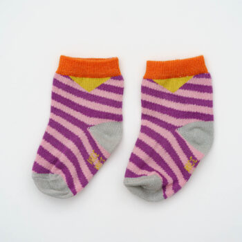 Baby-Kindersocken diagonal stripes – lilac