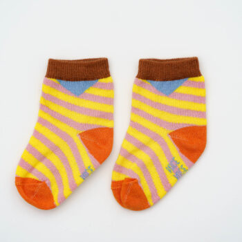 Baby-Kindersocken diagonal stripes – yellow
