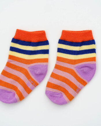 Baby-Kindersocken double stripes – rose blue