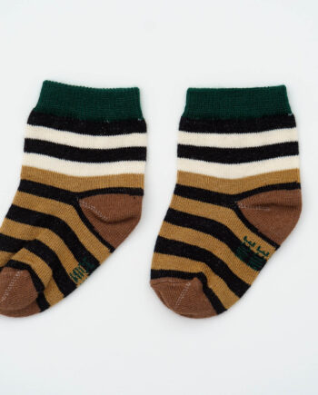 Baby-Kindersocken double stripes – black