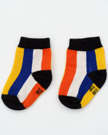 Baby-Kindersocken vertical stripes – red blue yellow
