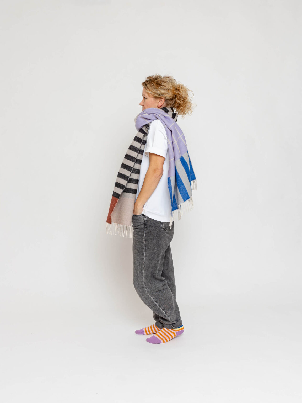 nice Merino Schal pattern stripes - No 7