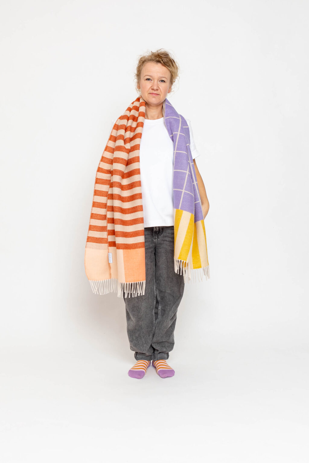 nice Merino Schal pattern stripes - No 5