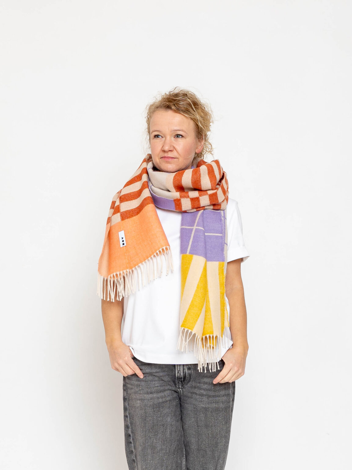 nice Merino Schal pattern stripes - No 5