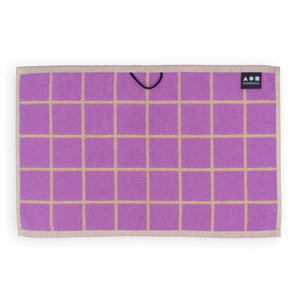 Gästehandtuch Raster lila - 50x30