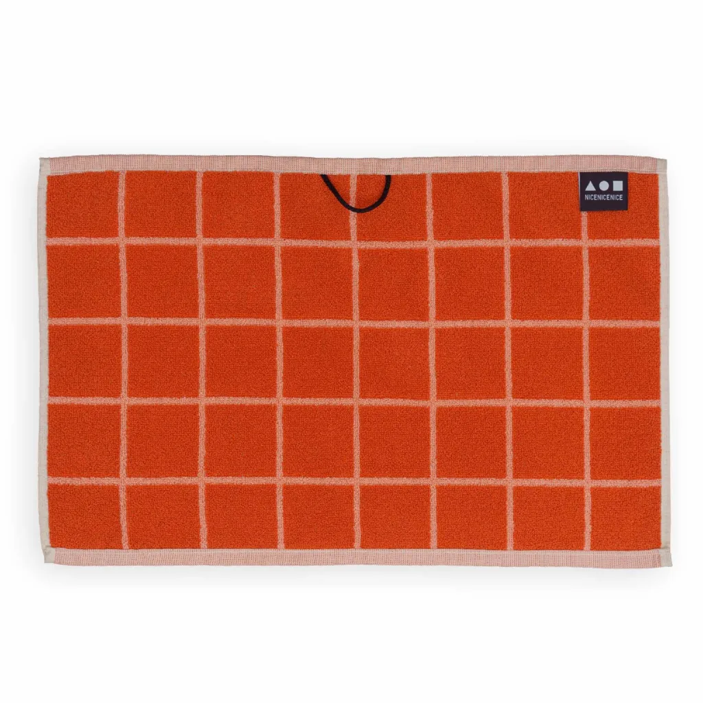 Gästehandtuch Raster rose rot - 50x30