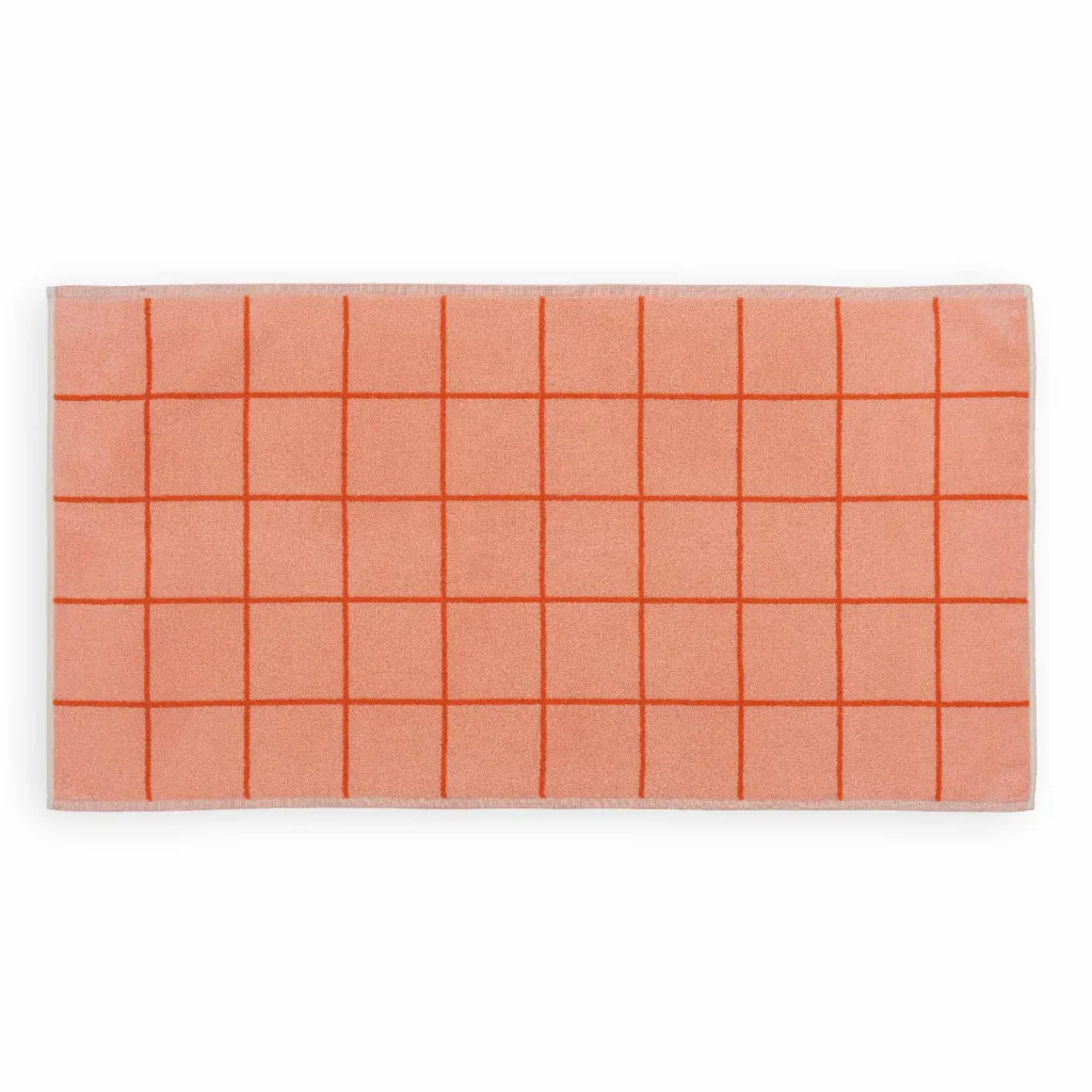 Handtuch Raster rose rot - 100x50