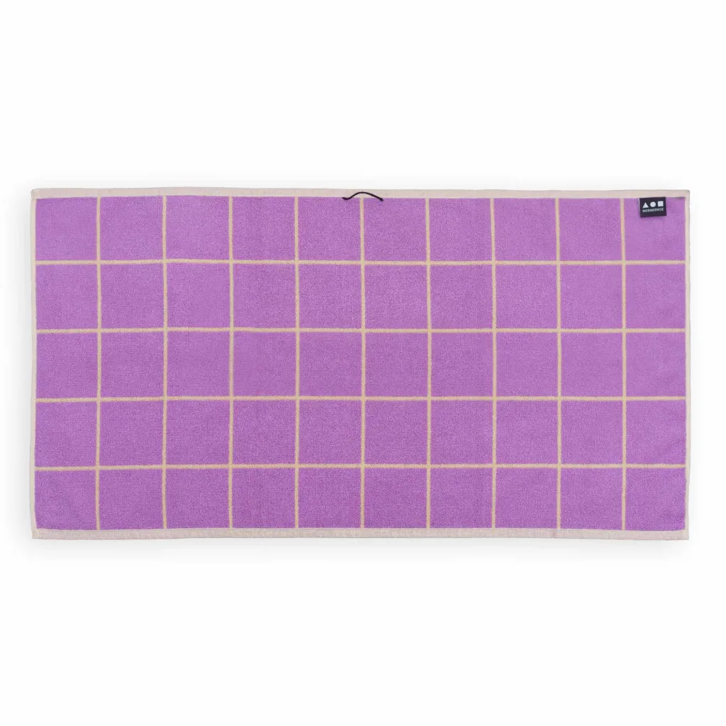 Handtuch Raster lila - 100x50
