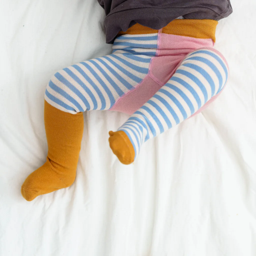Baby- und Kinder Strumpfhose stripes - lilac rose