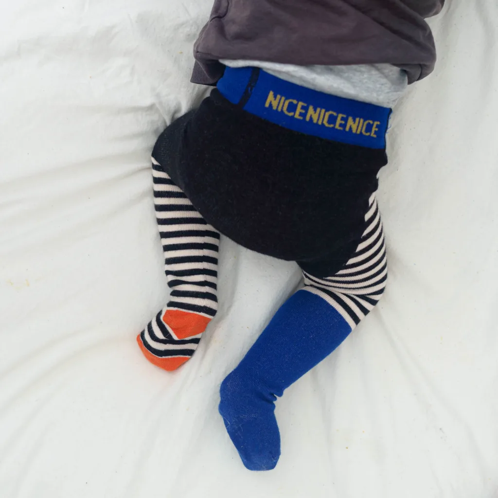 Baby- und Kinder Strumpfhose stripes - red blue yellow