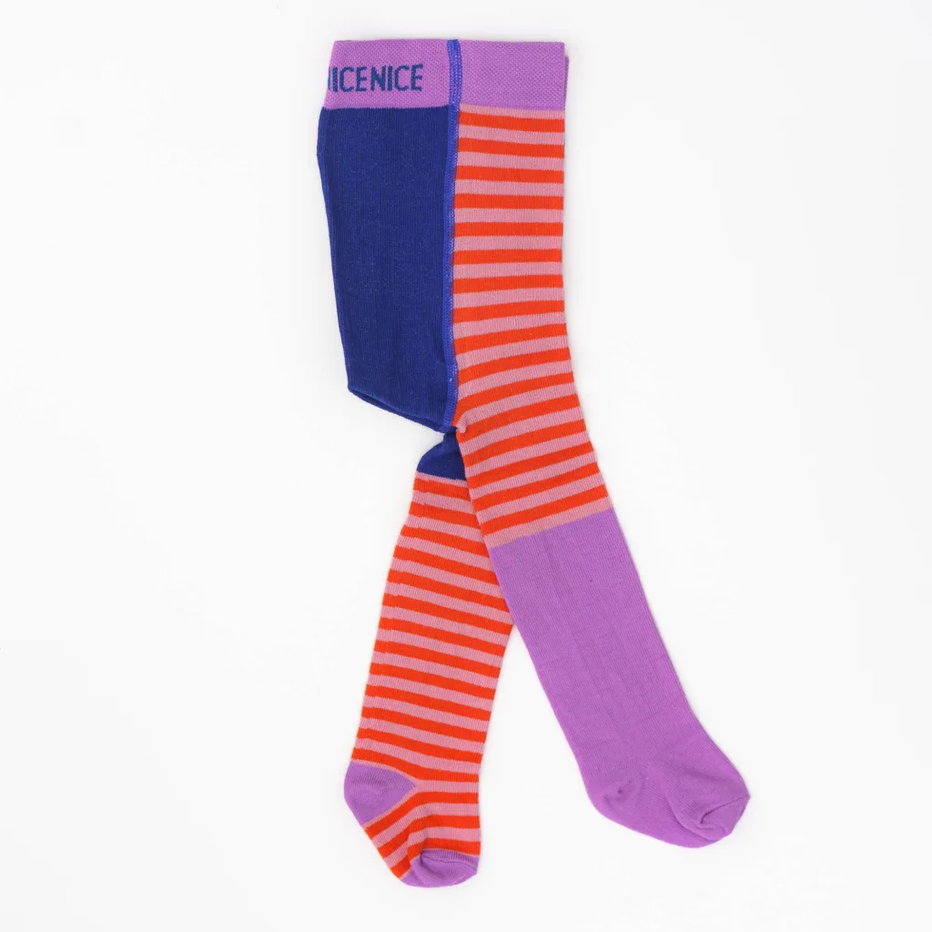 Baby- und Kinder Strumpfhose stripes - blue red