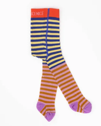 Baby- und Kinder Strumpfhose double stripes - rose blue