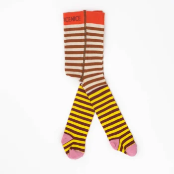 Baby- und Kinder Strumpfhose double stripes - yellow beige