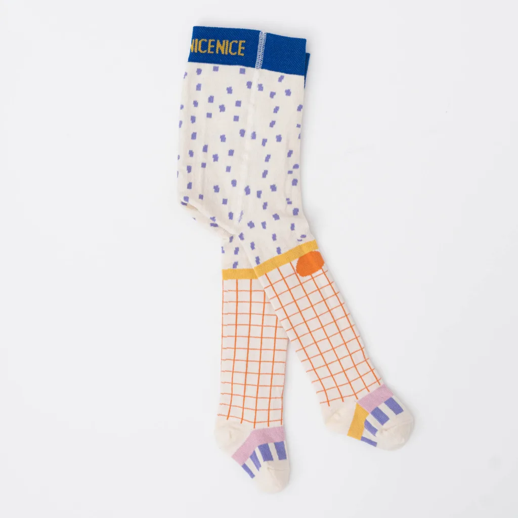 Baby- und Kinder Strumpfhose pattern creme