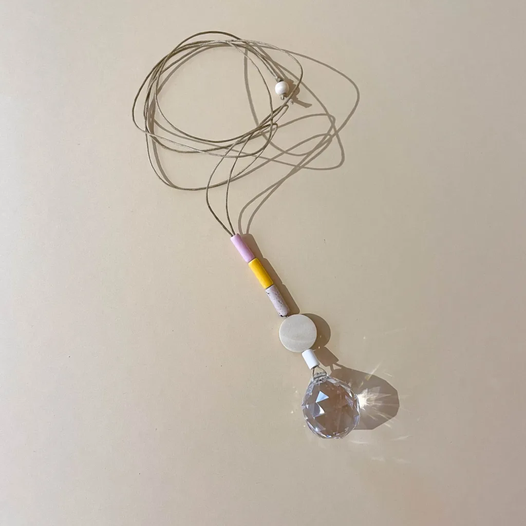 Suncatcher mini drop rose gelb