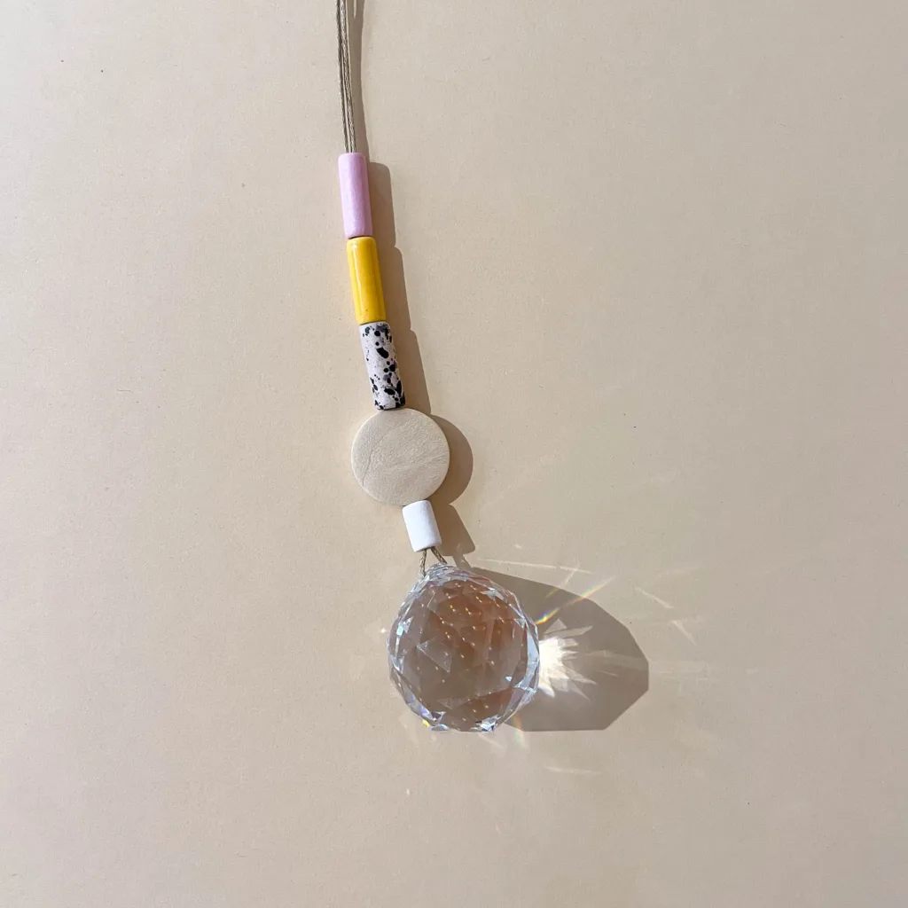Suncatcher mini drop rose gelb