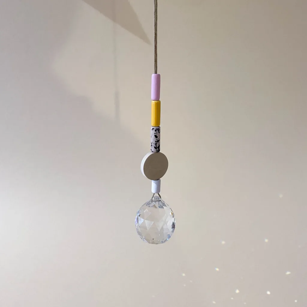 Suncatcher mini drop rose gelb