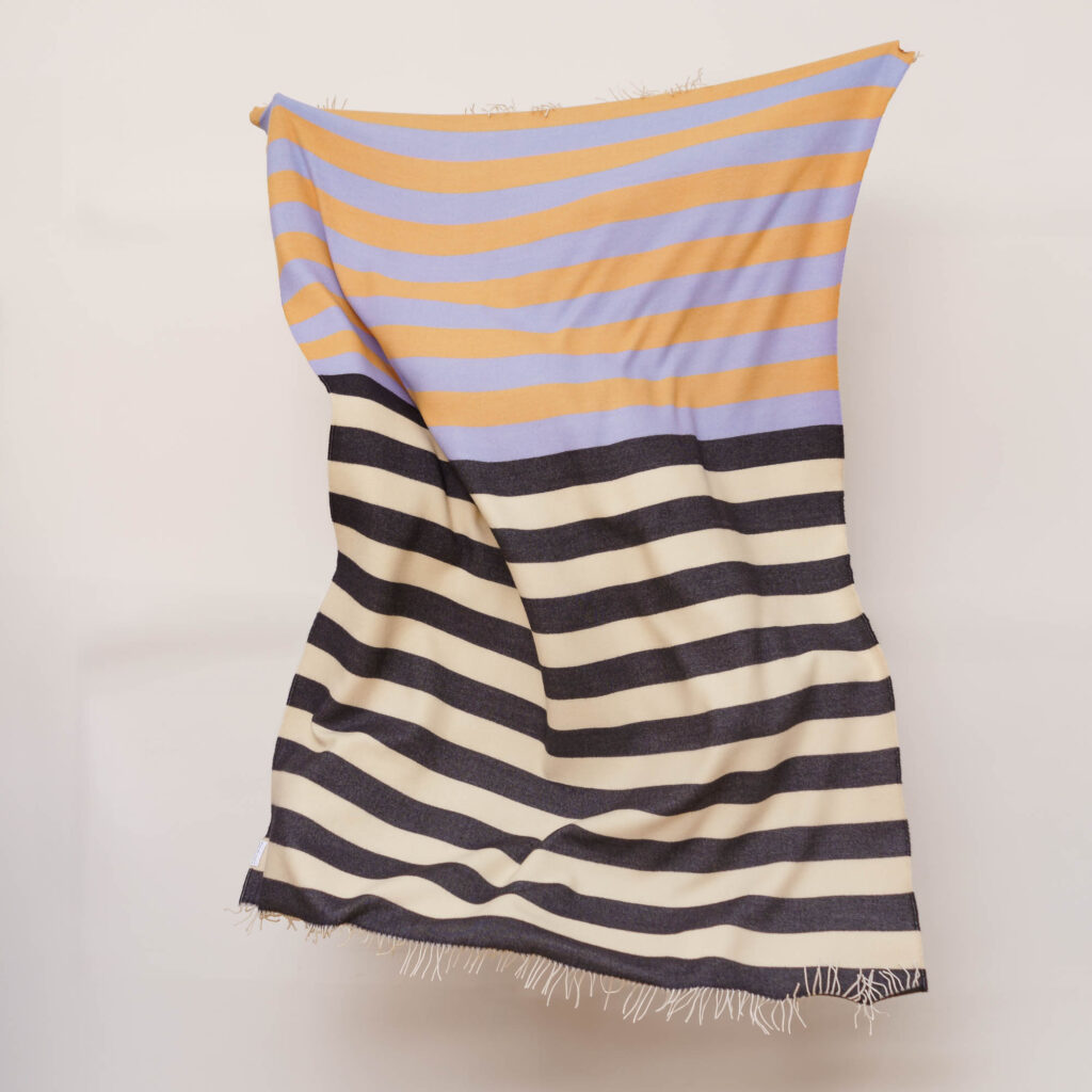 nice Merino Decke stripes - No 2 - 200x140cm