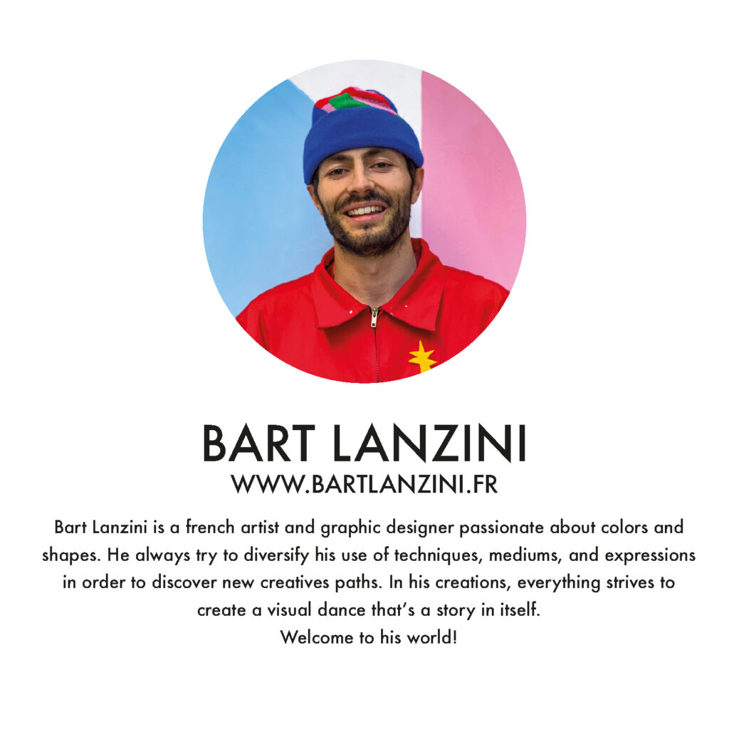 nice socks ARTIST edition - Bart Lanzini blue