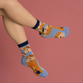 nice socks ARTIST edition - Judit Canela orange