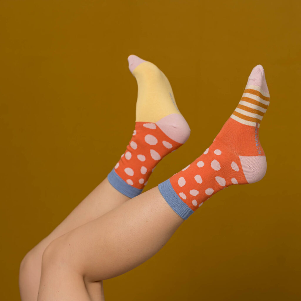 nice socks speckles - coral