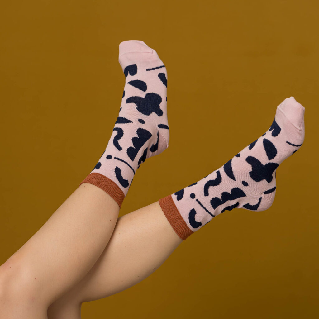 nice socks wild shapes - pink