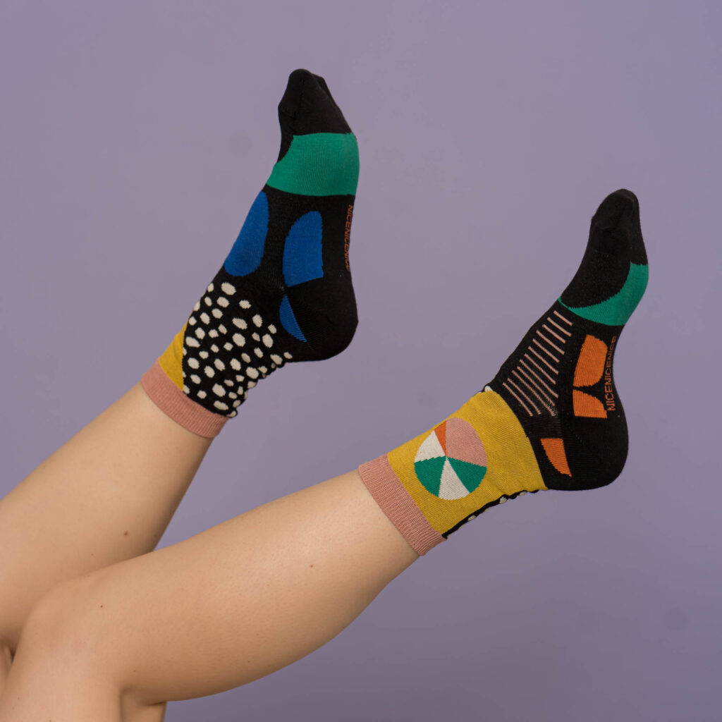nice socks pebbles - black