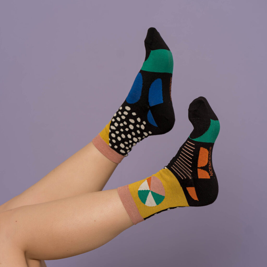 nice socks pebbles - black