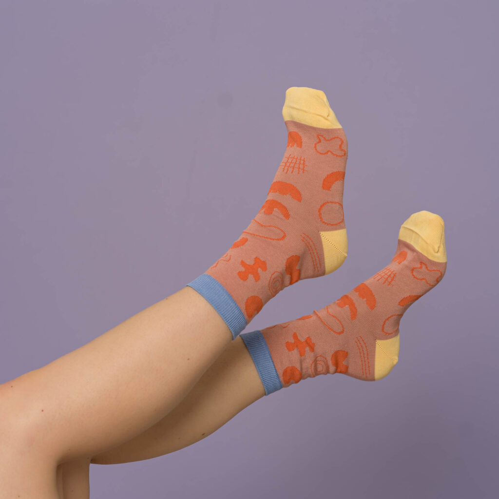nice socks scribble - rose