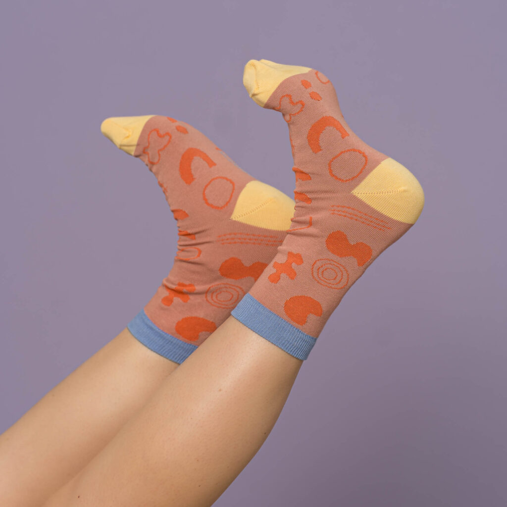 nice socks scribble - rose