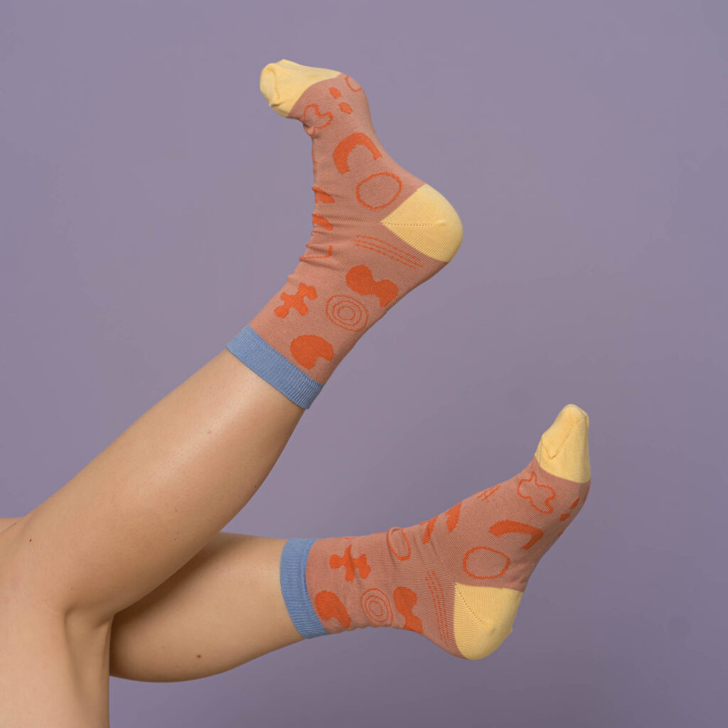 nice socks scribble - rose