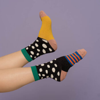 nice socks speckles - black