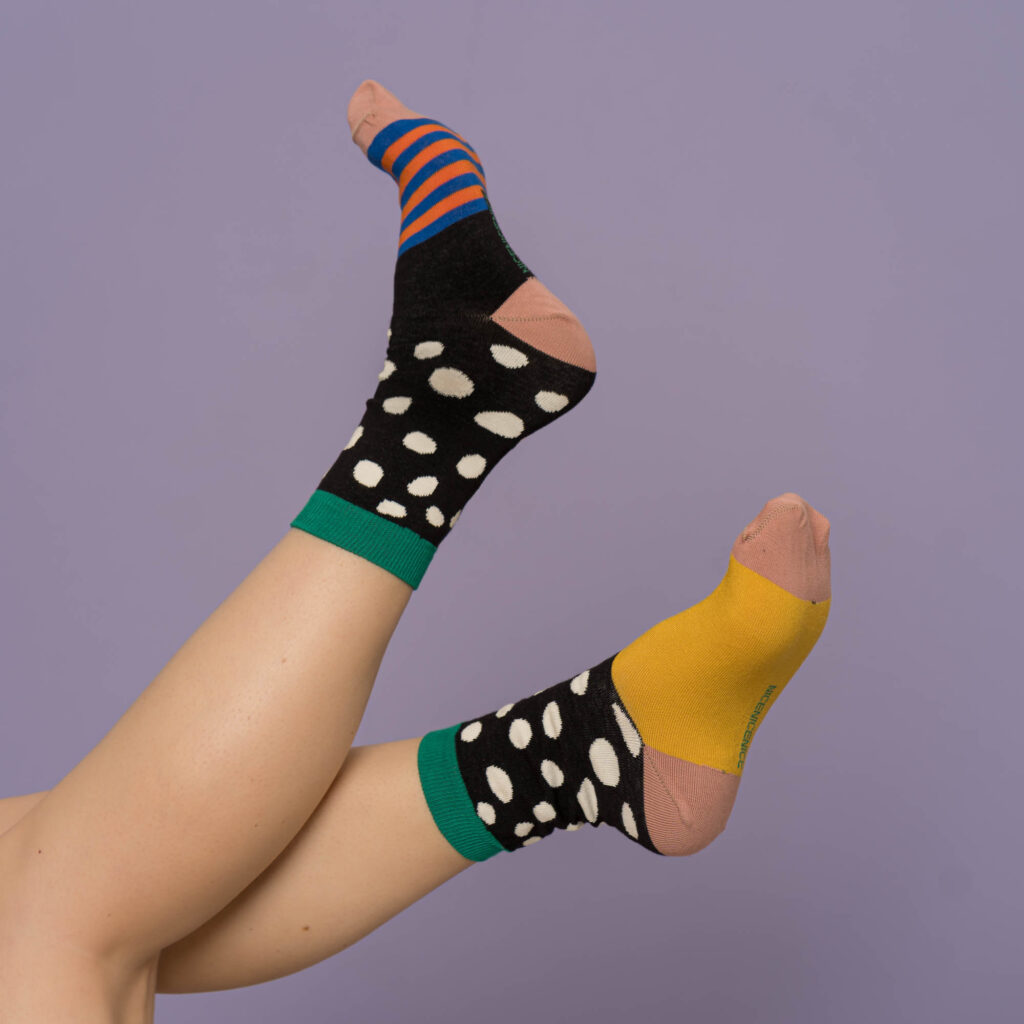 nice socks speckles - black
