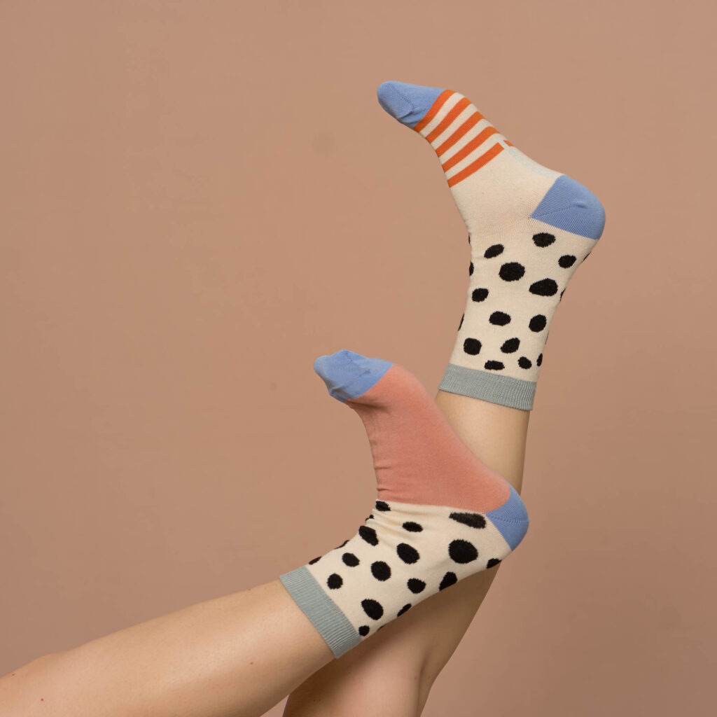 nice socks speckles - white