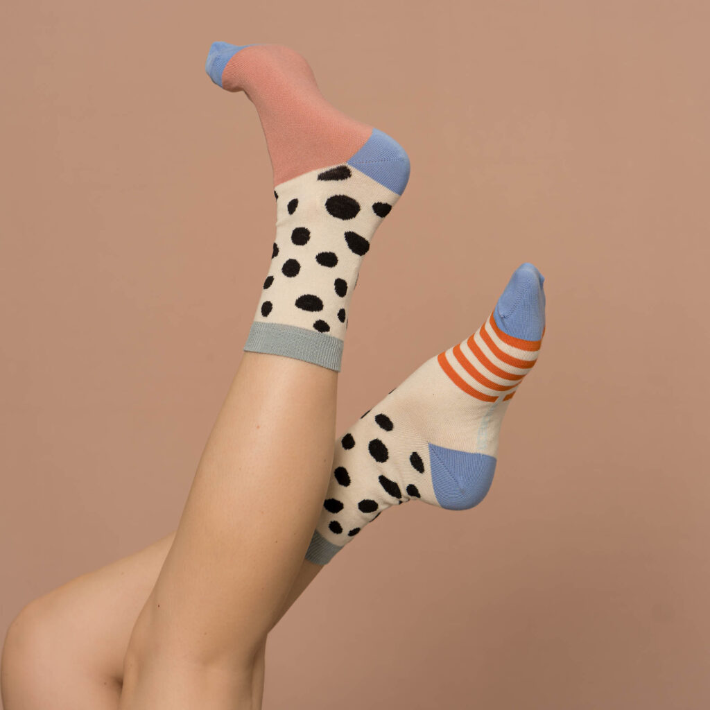 nice socks speckles - white