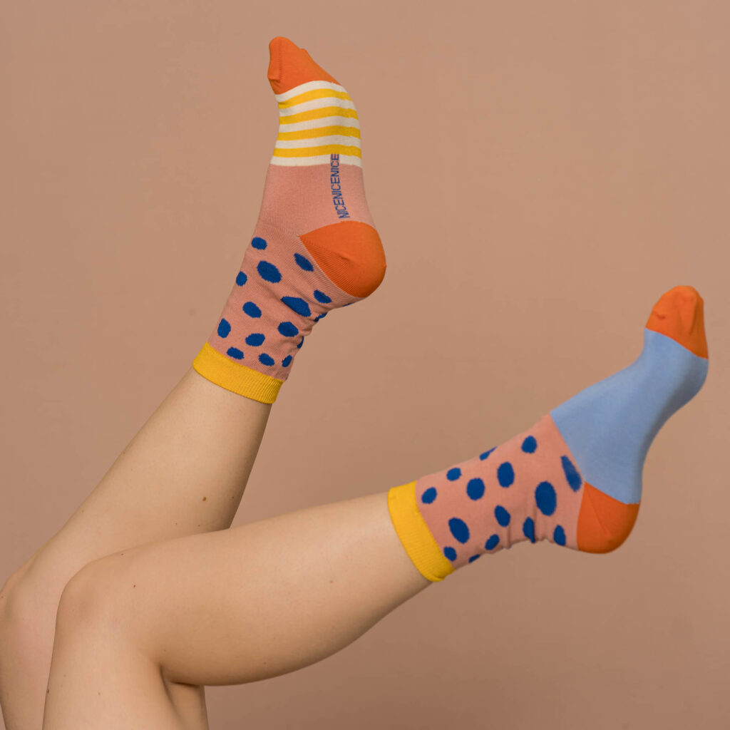 nice socks speckles - yellow