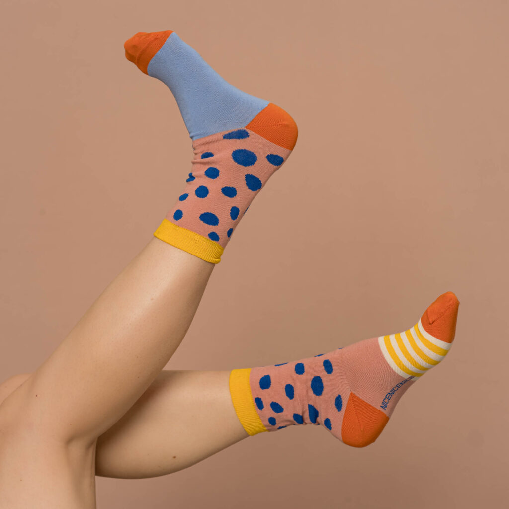 nice socks speckles - yellow
