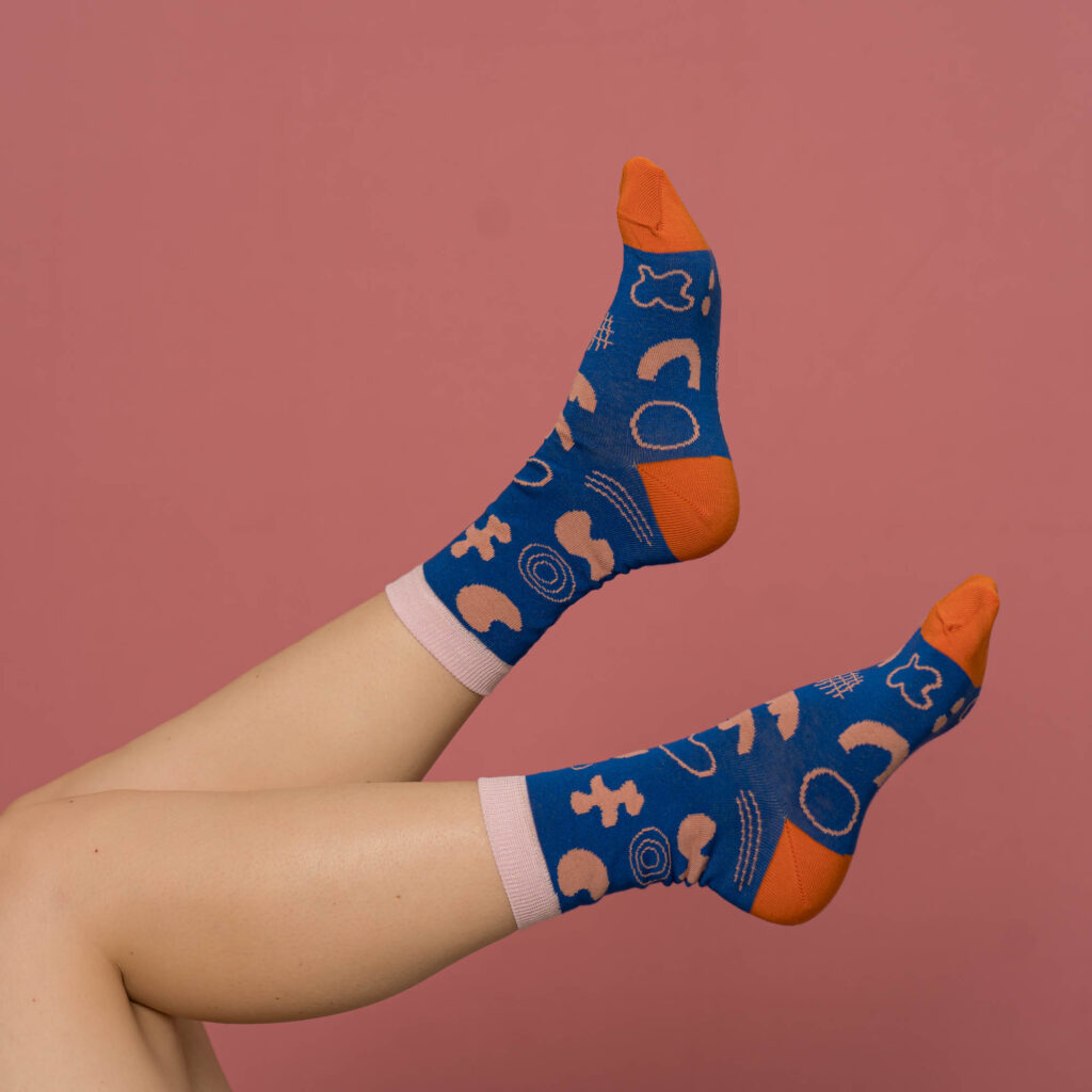 nice socks scribble - blue