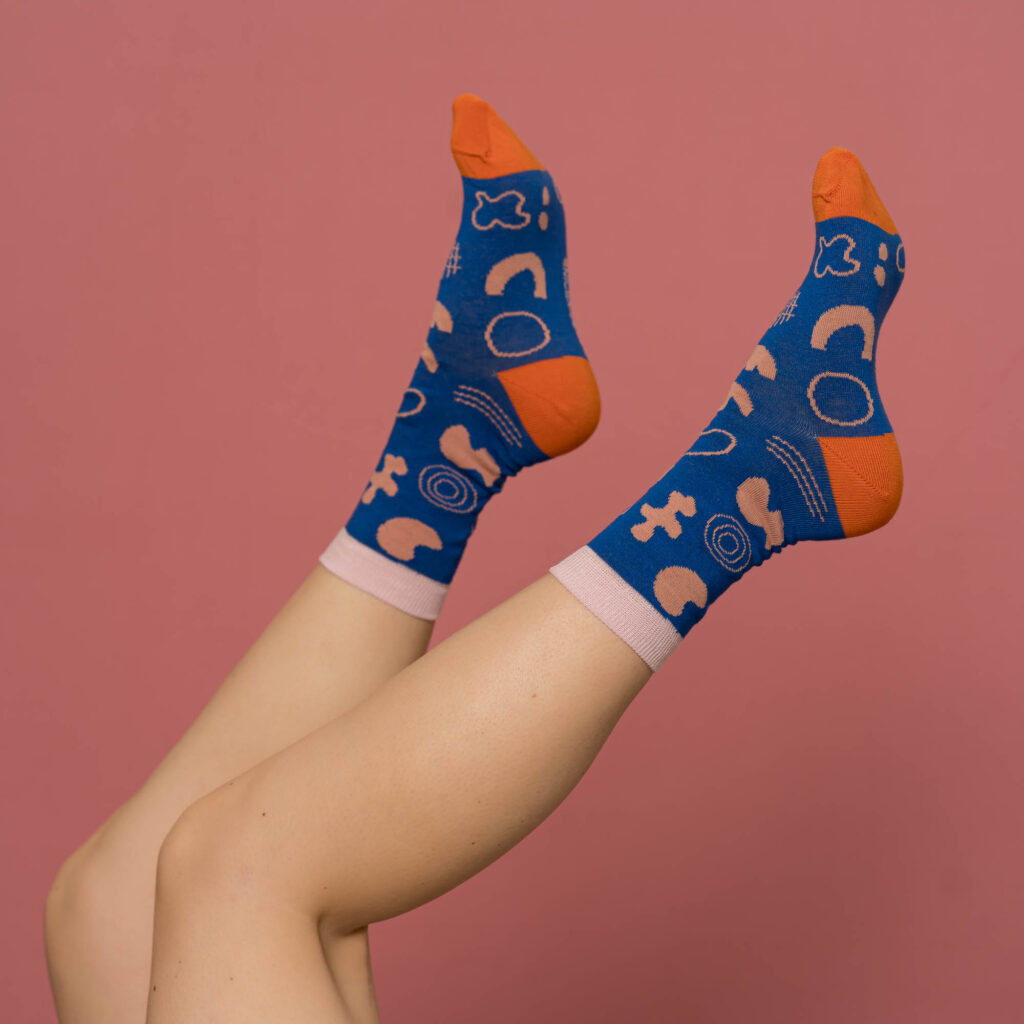nice socks scribble - blue